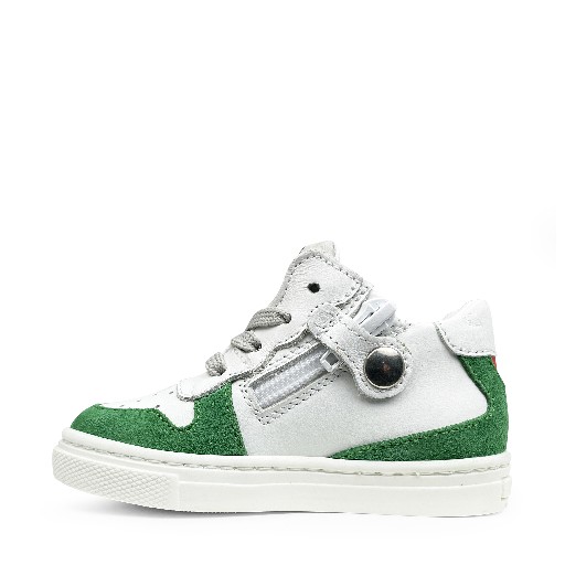Rondinella sneaker witte sneaker met groen
