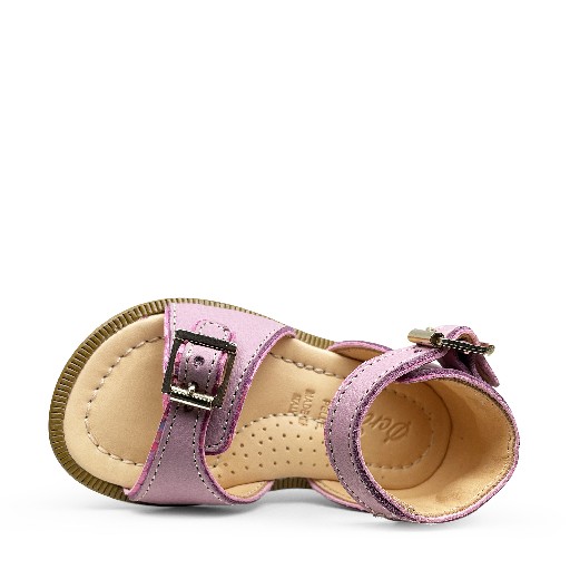 Ocra sandalen Lila sandaal met gesloten hiel