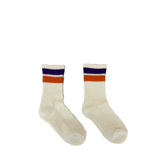 Kids shoe online East end Highlanders short socks Socks with purple/orange stripe East End Highlanders