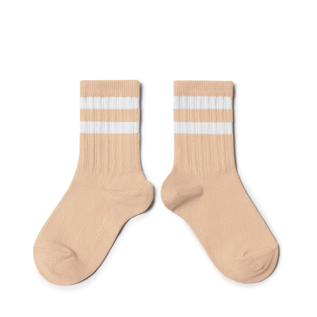 Collegien - Socks with stripes - Sorbet