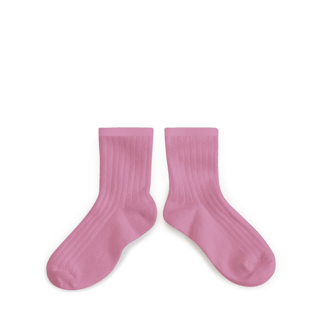 Collegien - Short rose socks - Rose Bonbon