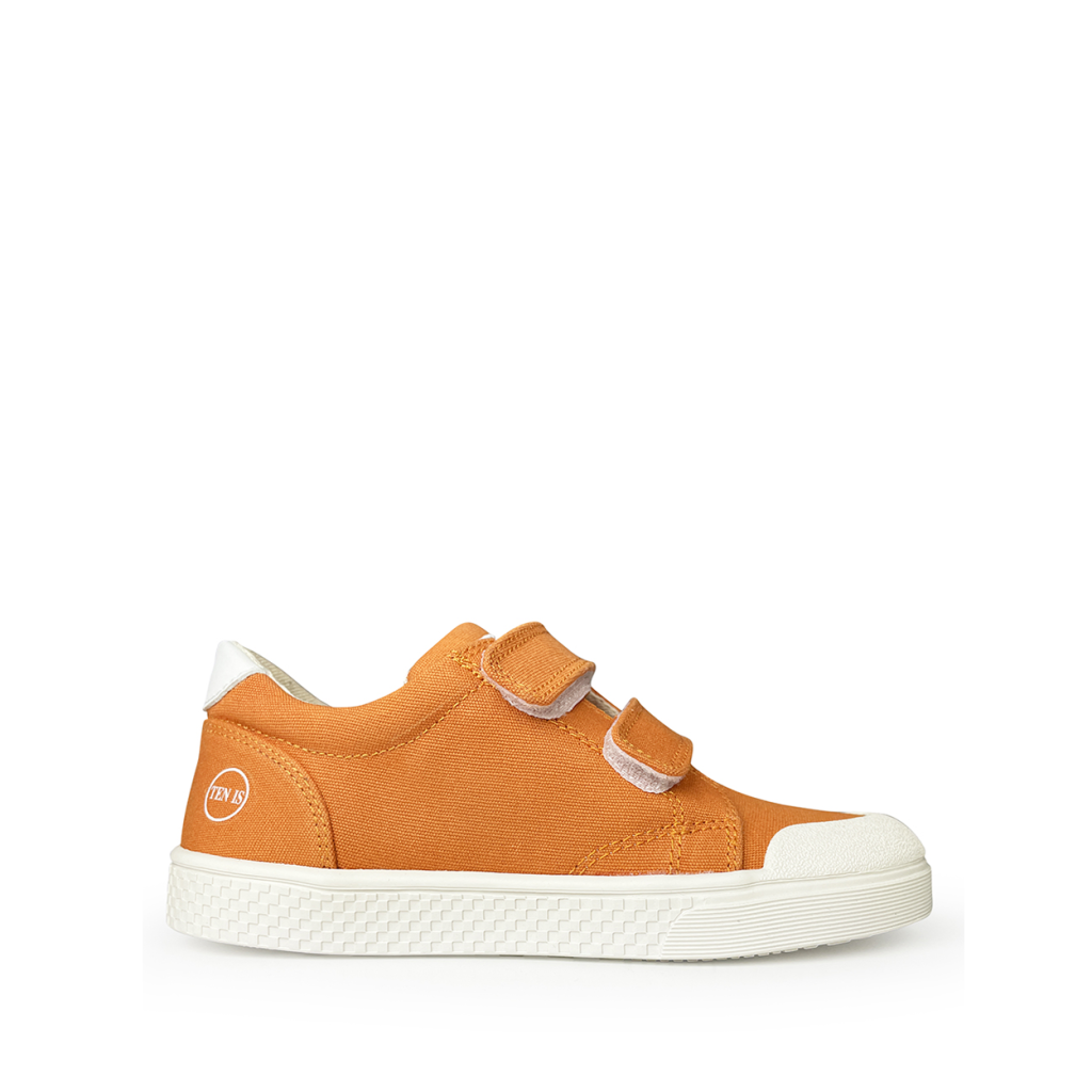 10IS - Canvas velcro sneaker in oranje
