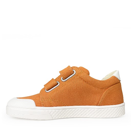 10IS sneaker Canvas velcro sneaker in oranje