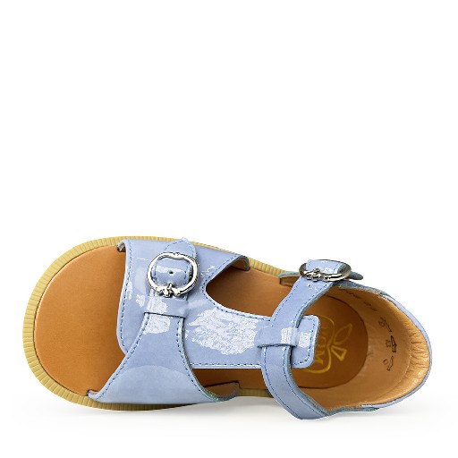 Pom d'api sandals Lavender blue sandal with closed heel