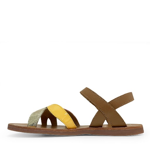 Pom d'api sandals yellow/gold Pom D'api sandal with crossed straps