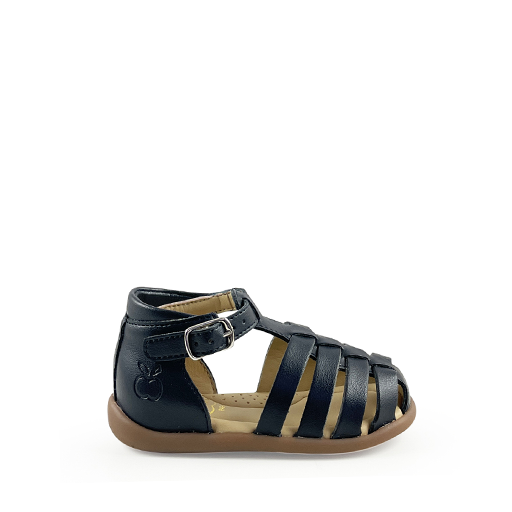 Kids shoe online Pom d'api sandals Blue sandal with closed heel