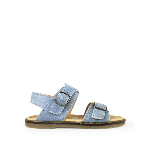 Kinderschoen online Ocra sandalen Blauwe sandaal met dubbele gespsluiting