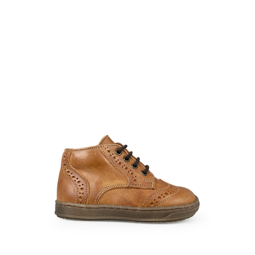 Kids shoe online Two Con Me by Pepe first walkers Classic first walker in nuanced cognac brown