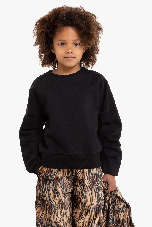 Simple Kids sweaters Black jumper with detail on sleeve