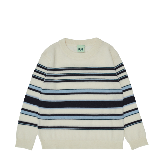 Kids shoe online FUB jersey Ecru/navy striped sweatshirt