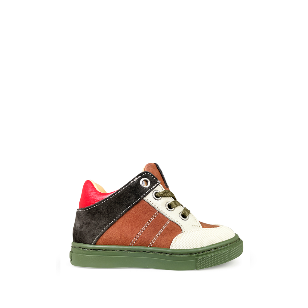 Rondinella - Brown sneaker with multicolored accents