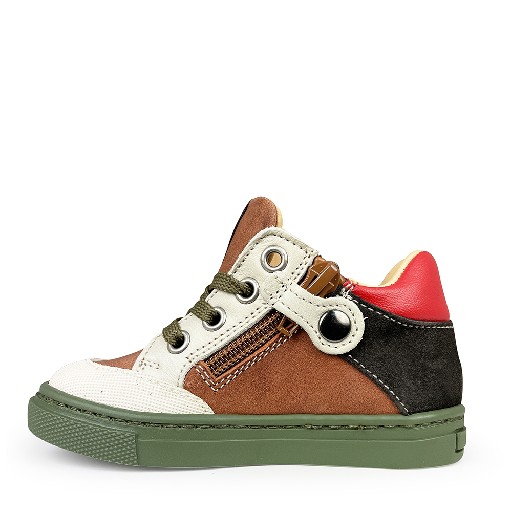 Rondinella trainer Brown sneaker with multicolored accents