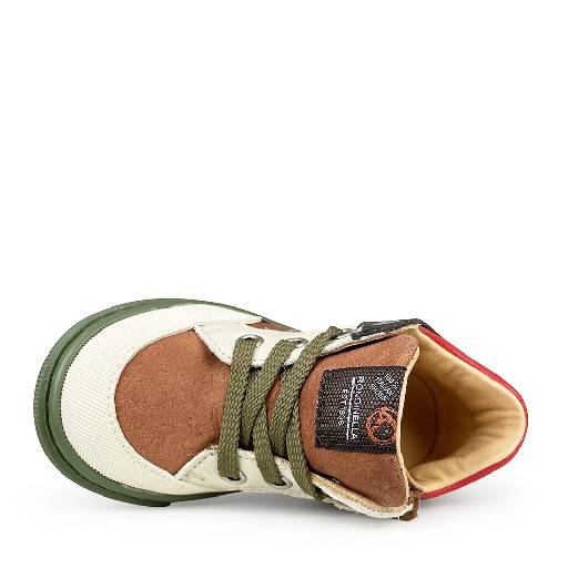 Rondinella trainer Brown sneaker with multicolored accents