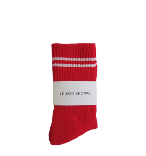 Le Bon Shoppe korte kousen Le Bon Shoppe - Boyfriend Socks rood