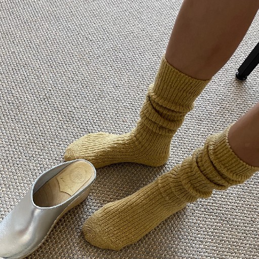 Kinderschoen online Le Bon Shoppe kniekousen Le Bon Shoppe - arctic socks - mustard