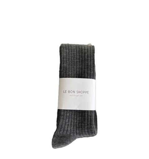 Kids shoe online Le Bon Shoppe knee socks Le Bon Shoppe - schoolgirl socks - charcoal melange