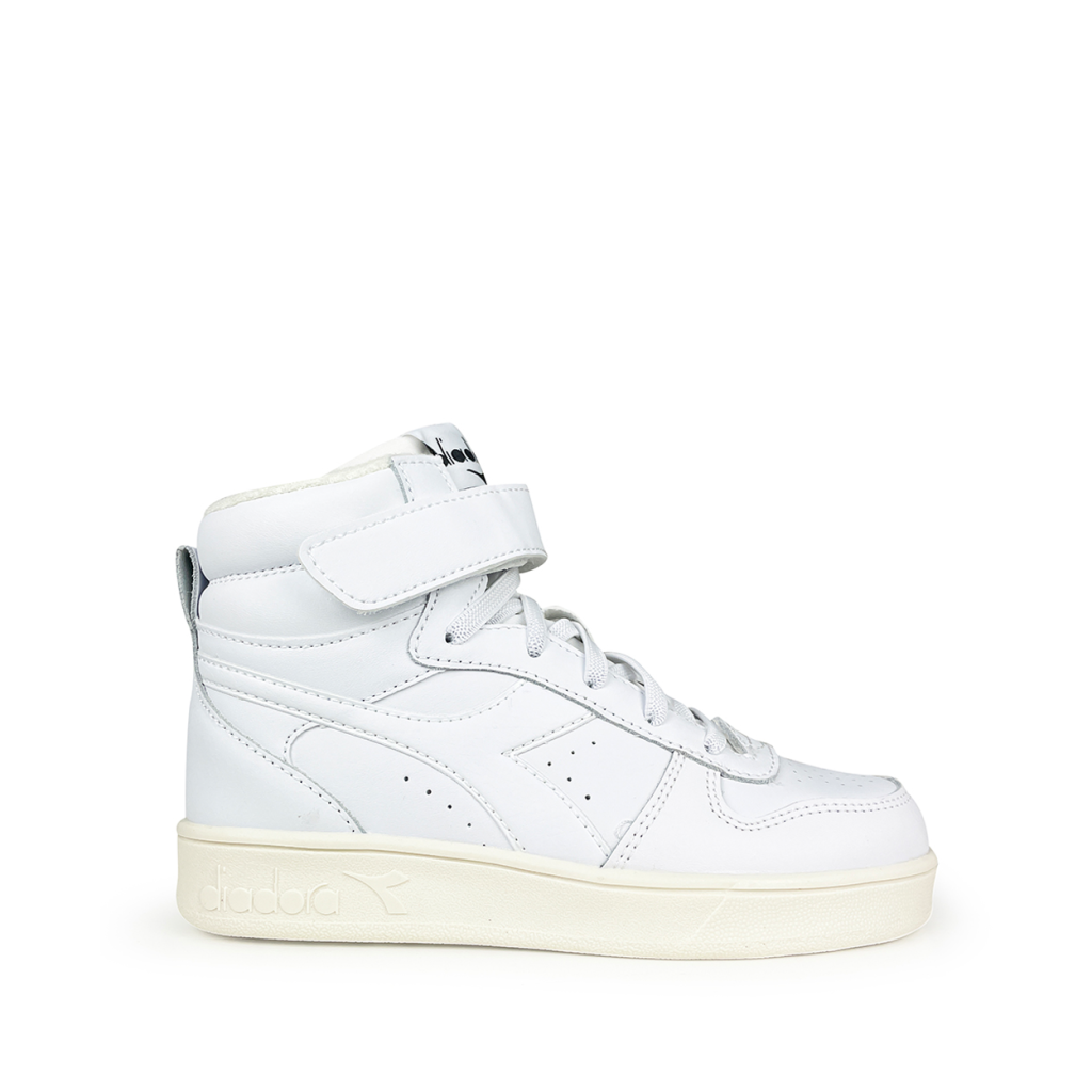 Diadora - Hoge witte sneaker met velcro