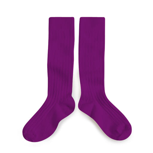 Kids shoe online Collegien knee socks Knee socks purple - Cyclamen