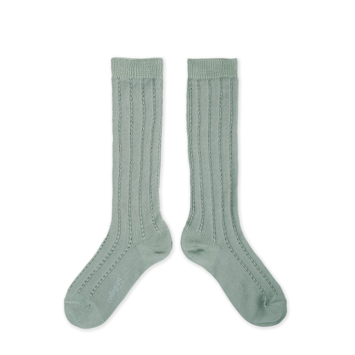 Kids shoe online Collegien knee socks Knee socks with pattern mint - Aigue Marine