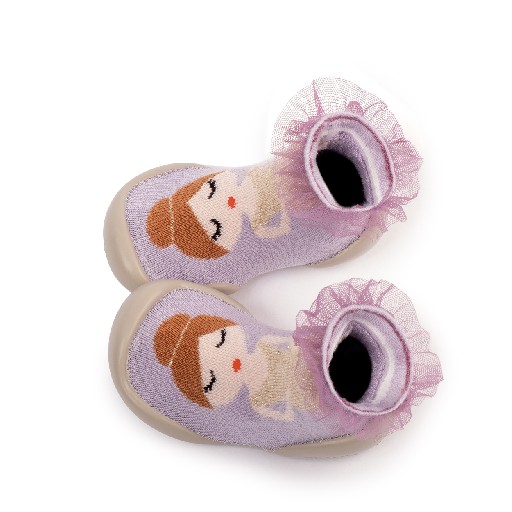 Kids shoe online Collegien slippers Slipper-socks Danseuse with Tule Frill