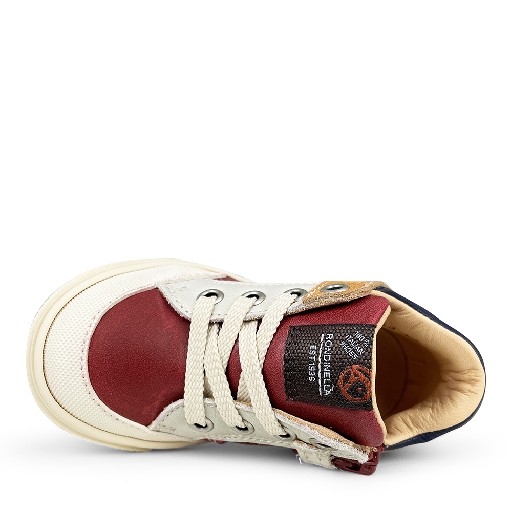 Rondinella sneaker Rode sneaker met multicolor accenten