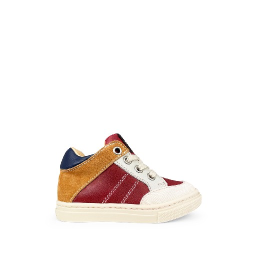Kids shoe online Rondinella trainer Red sneaker with multicolored accents