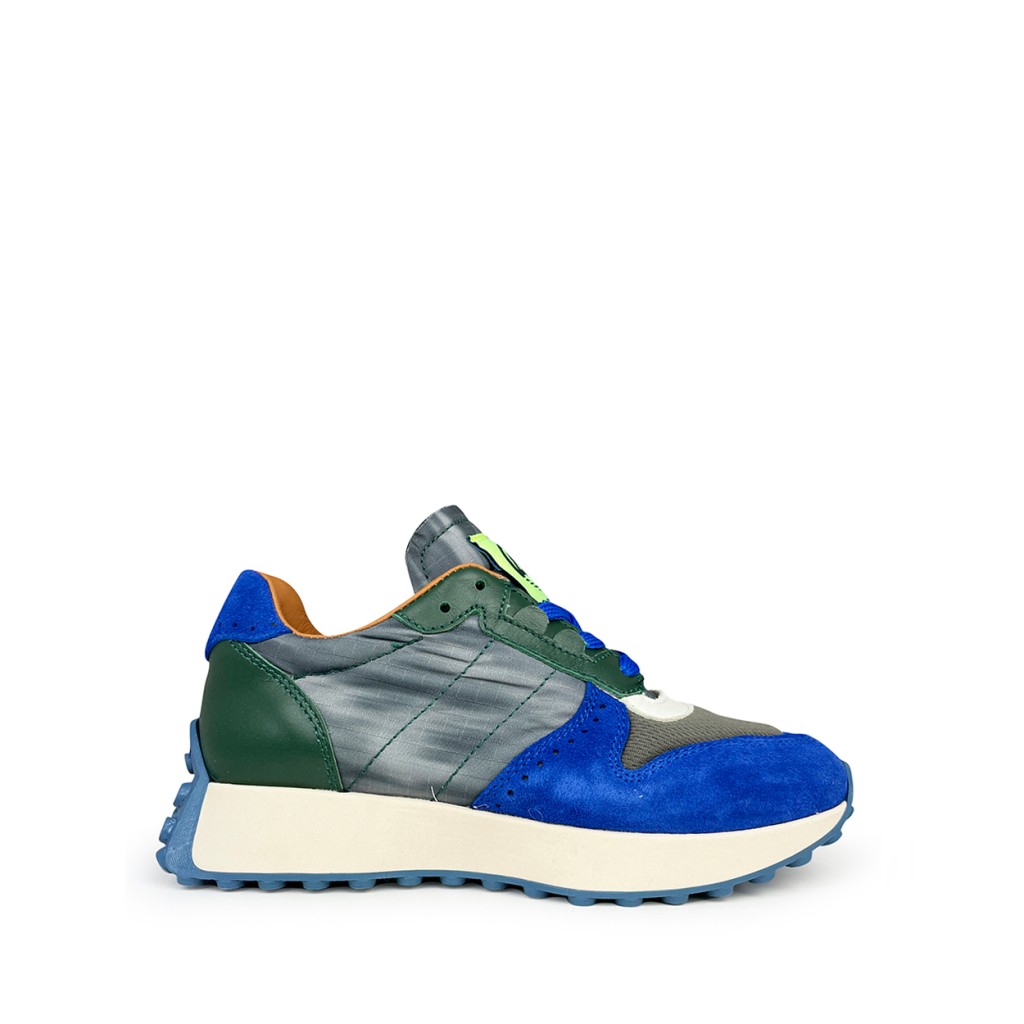Rondinella - Blauw en grijze sneaker