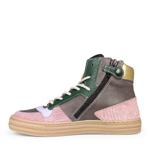 Rondinella trainer Brown and pink sneaker