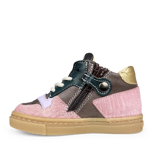 Rondinella sneaker Roze en bruine sneaker