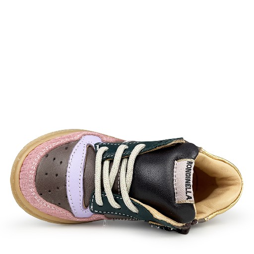Rondinella trainer Pink and brown trainer