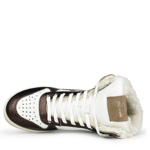 AMA BRAND trainer Sneaker in white and brown