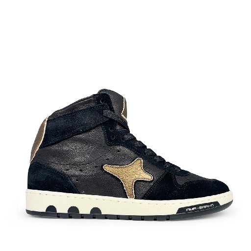 Kids shoe online AMA BRAND trainer Sneaker in black and bronze