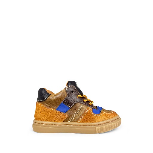 Kids shoe online Rondinella trainer Brown and blue trainer