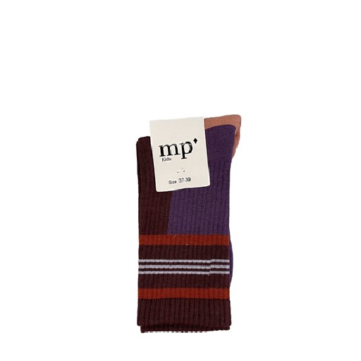 mp Denmark korte kousen Sokken met strepen en vlakken multi colour bordeaux