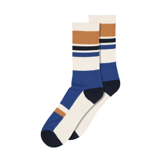 Kinderschoen online mp Denmark korte kousen Sokken met strepen en vlakken multi colour blauw