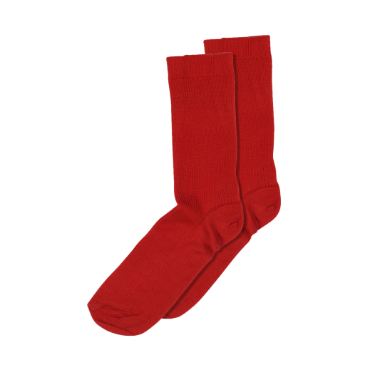 Kids shoe online mp Denmark short socks Fine wool rib socks Tomato