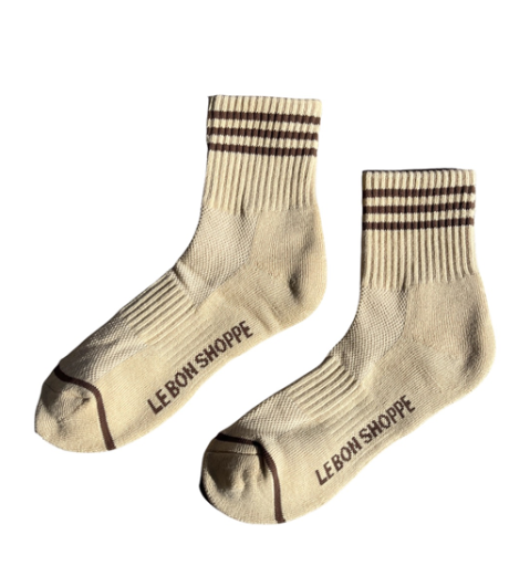 Kinderschoen online Le Bon Shoppe korte kousen Le Bon Shoppe - Girlfriend Socks beige/bruin