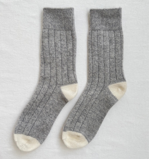 Kids shoe online Le Bon Shoppe short socks Le Bon Shoppe - cashmere classic socks - gray melange