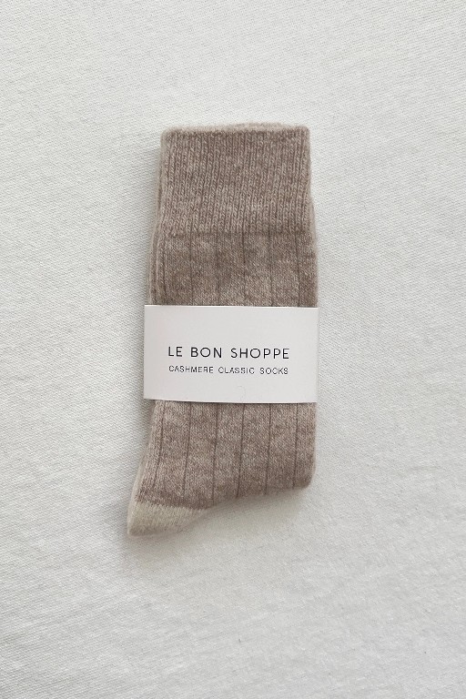 Le Bon Shoppe short socks Le Bon Shoppe - cashmere classic socks - fawn