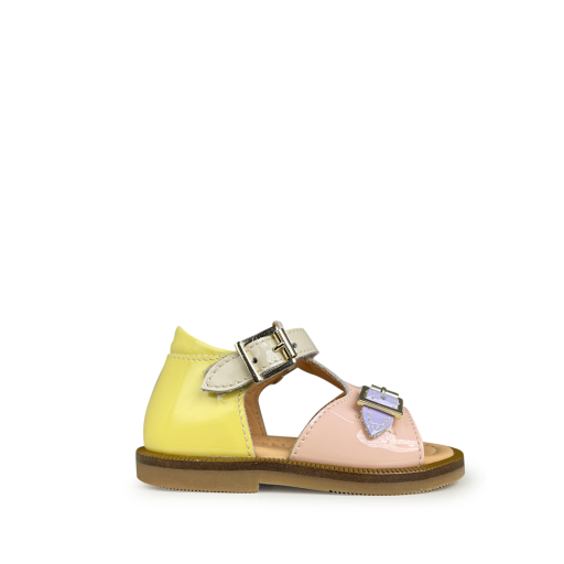 Kids shoe online Ocra sandals Sandal yellow, pink and blue