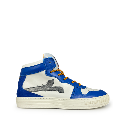 Kinderschoen online Rondinella sneaker Halfhoge sneaker wit en blauw