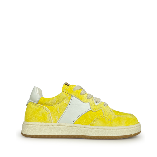 Kids shoe online Ocra trainer Yellow sneakers with white accent