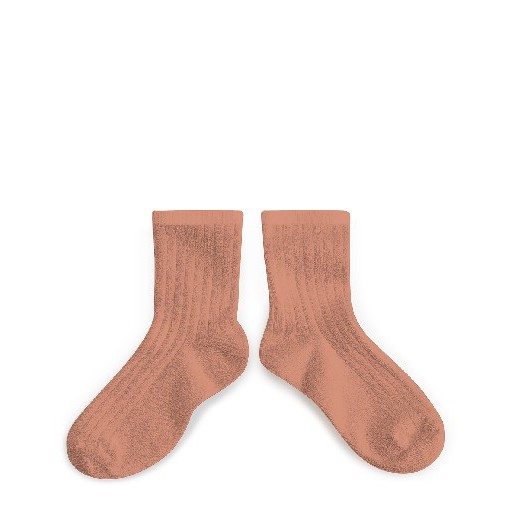 Kids shoe online Collegien short socks Short pink socks - bois de rose