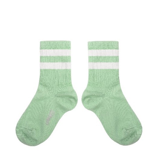 Kids shoe online Collegien short socks Sport socks with stripes - verveine