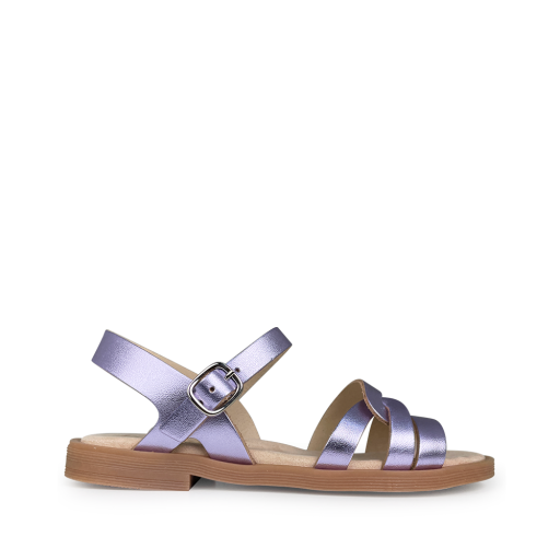 Kinderschoen online Beberlis sandalen Sandaal paars zacht metallic