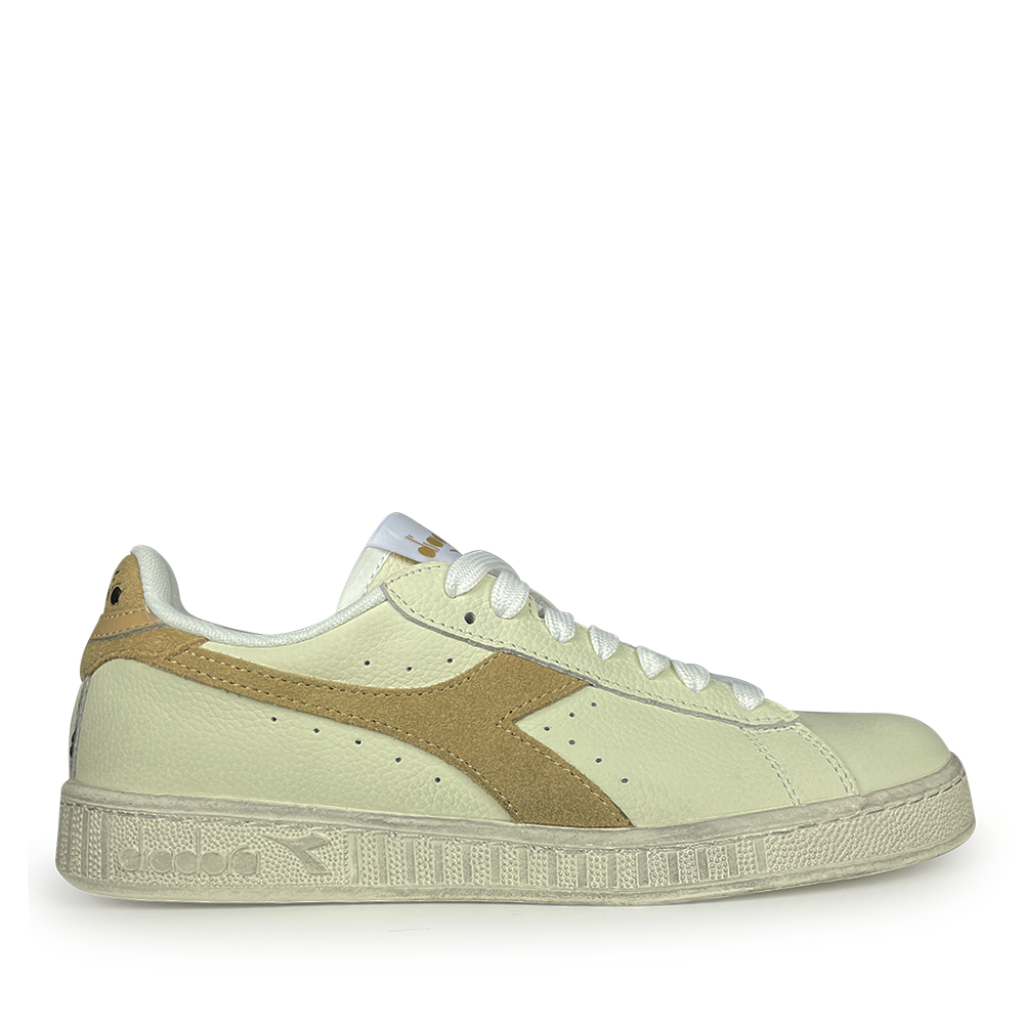 Diadora - Low offwhite sneaker with beige logo