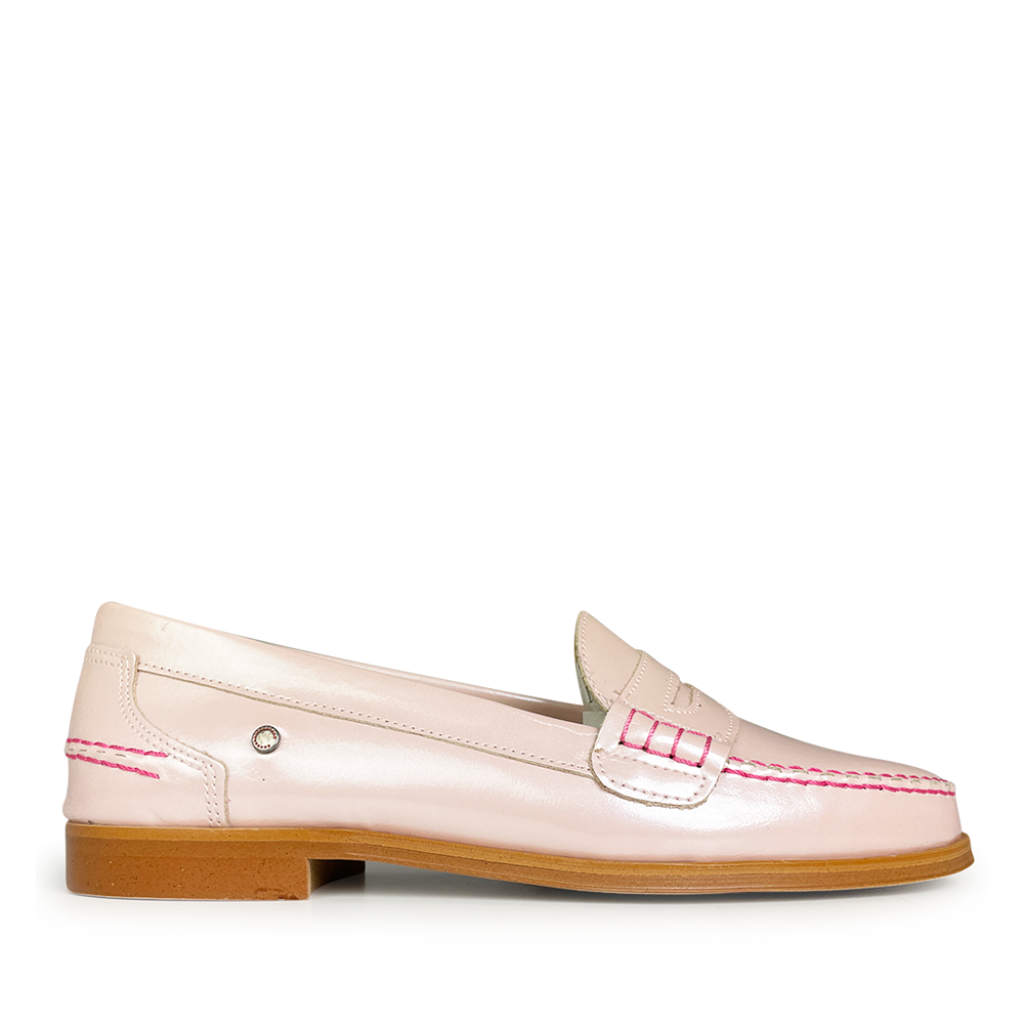 Confetti - Pink patent leather loafer