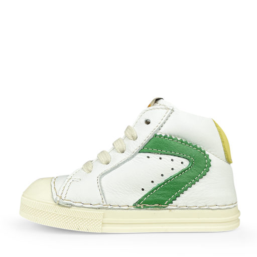 Ocra sneaker Pre-sneaker wit met groen accent