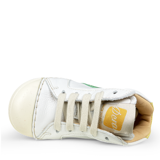 Ocra trainer White sneakers with green accent