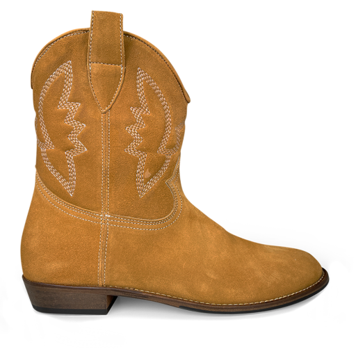 Kids shoe online Ocra short boots Brown nubuck cowboy boot